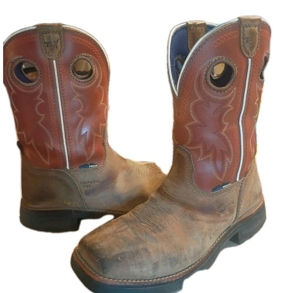 Tony Lama SZ-7D TLX Performance Western Cowboy Mens Boots Square Composite Toe
